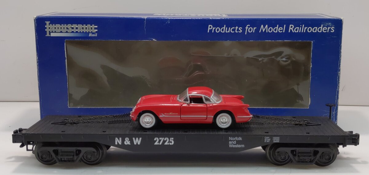Industrial Rail IDM7001 O Norfolk & Western Flatcar w/Corvette #2725 LN/Box