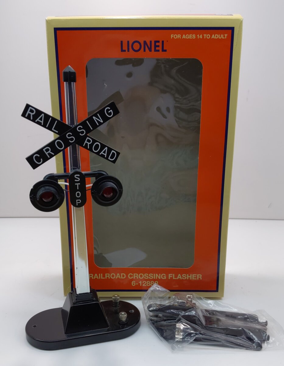 Lionel 6-12888 O Gauge #154 Railroad Crossing Highway Flasher Signal LN/Box