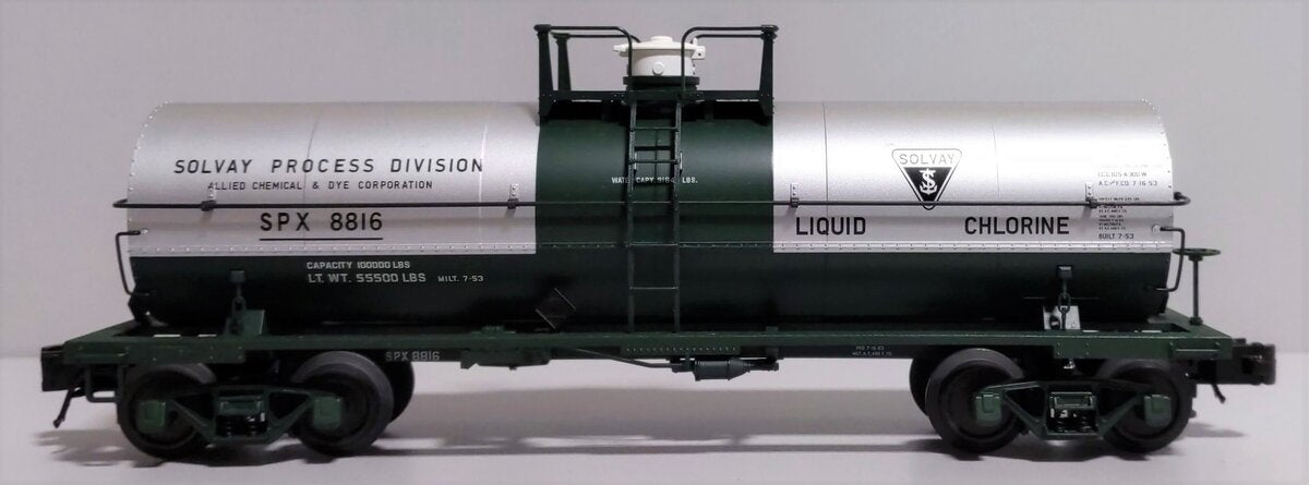 Atlas 8217-4 O Gauge Solvay 11,000 Gallon Single Dome Tank Car #8816 (3-Rail) LN/Box