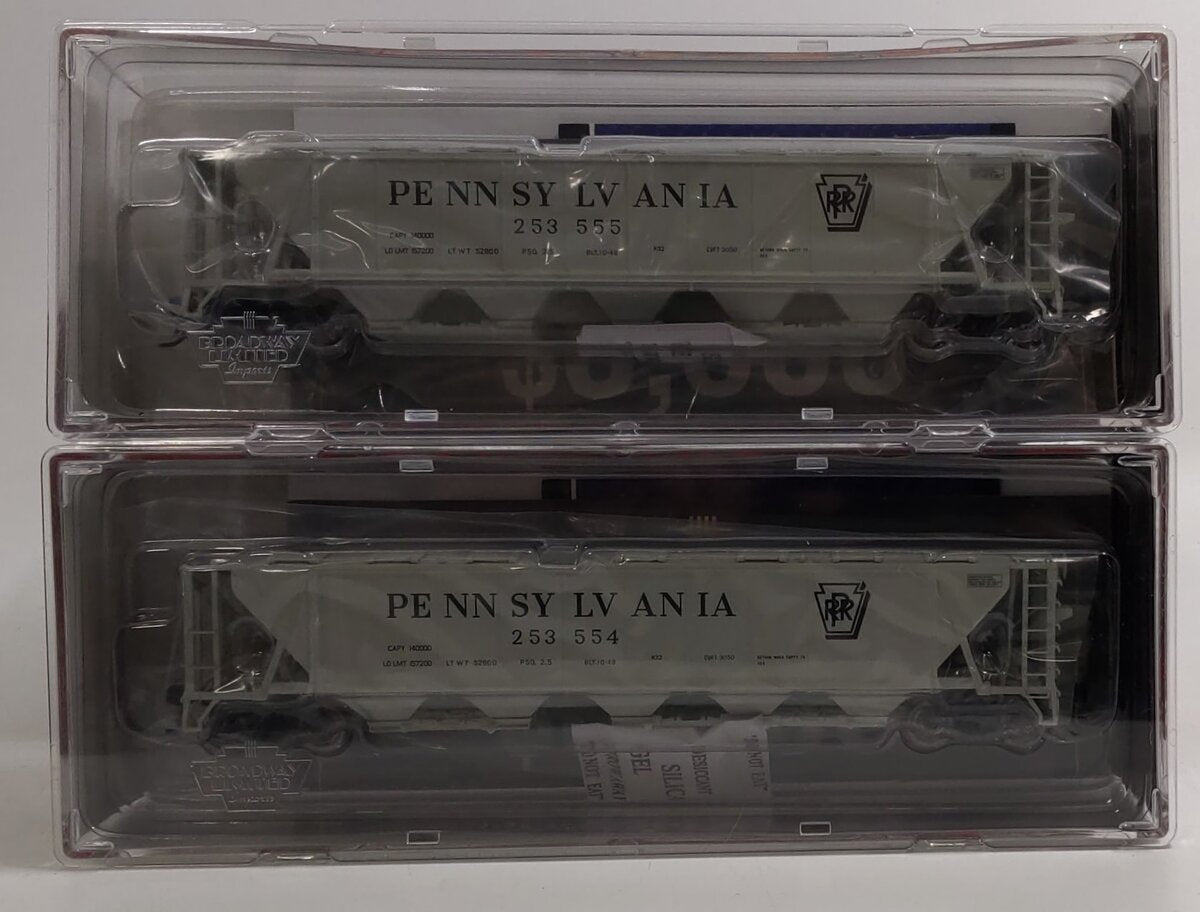 Broadway Limited 4086 HO PRR Class H32 5-Bay Covered Hopper Set A (Pack of 2)