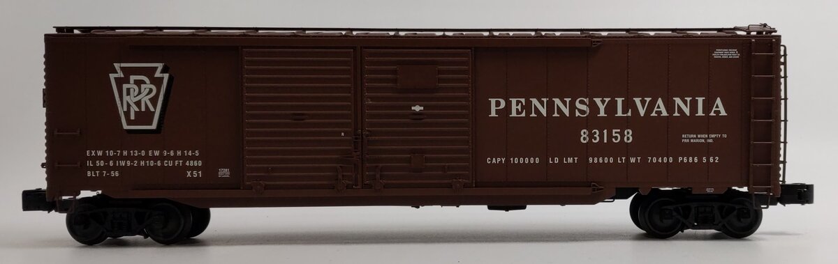 Lionel 6-17281 O Gauge Pennsylvania AAR Standard Double-Door Boxcar #83158 LN/Box
