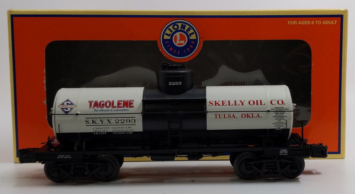 Lionel 6-17949 O Gauge Skelly Oil 8,000 Gallon Single Dome Tank Car #2293 MT/Box