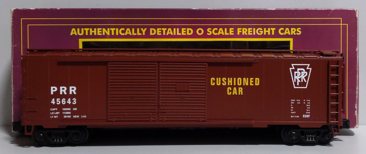 MTH 20-93016 O Gauge Pennsylvania 50' Double Door Boxcar #45643 LN/Box