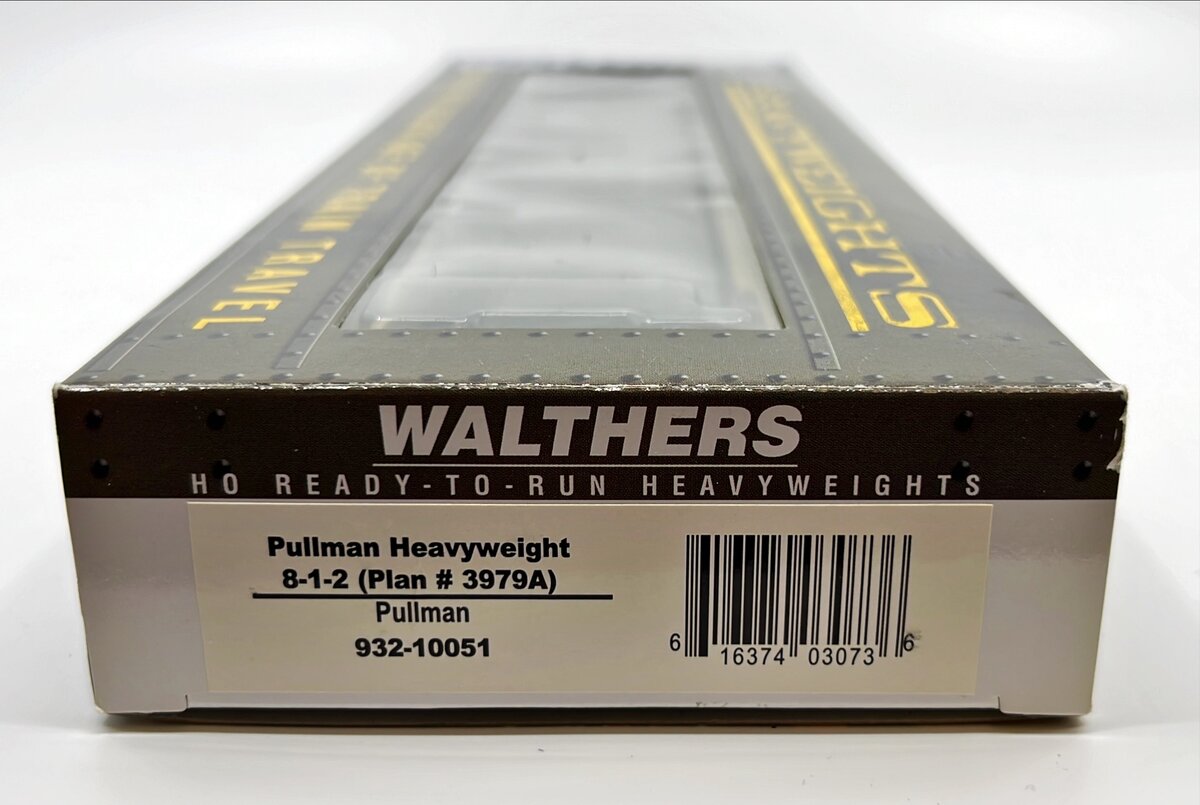 Walthers 932-10051 HO Pullman Heavyweight 8-1-2 (Plan #3979A) Passenger Car LN/Box