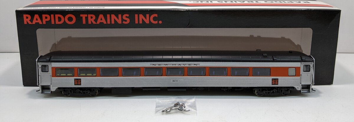 Rapido Trains 17024 HO New Haven Pullman-Bradley Stainless Steel Coach #8613