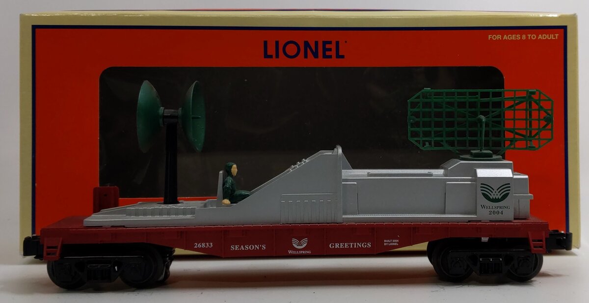 Lionel 6-26833 O Gauge 2004 Wellspring Radar Car LN/Box