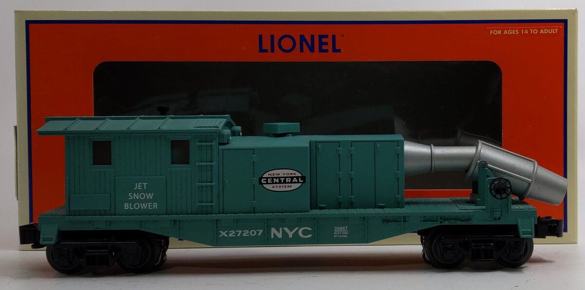 Lionel 6-29867 O Gauge New York Central Jet Snow Blower #27207 MT/Box