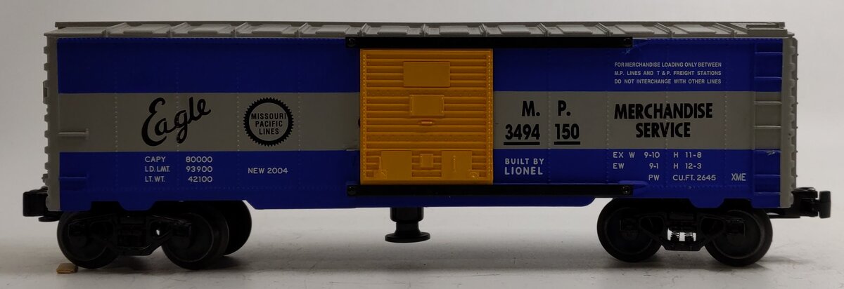 Lionel 6-36786 O Gauge PWC Missouri Pacific Operating Boxcar LN/Box