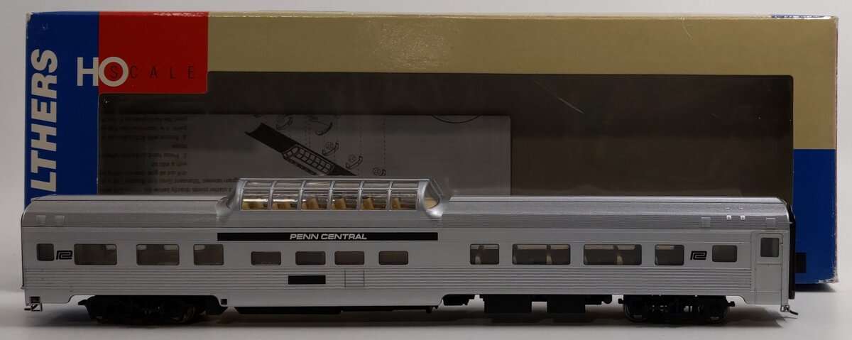 Walthers 932-6495 HO Scale Penn Central 85' Budd Dome Coach Car LN/Box