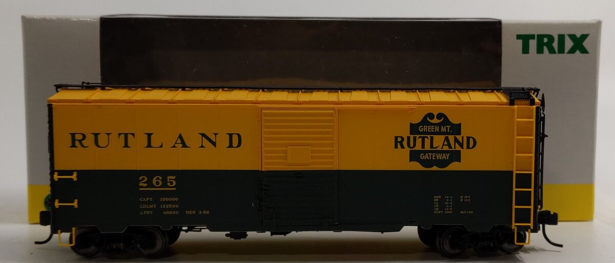 Trix 24902-4 HO Scale Rutland 40' Boxcar #265 LN/Box