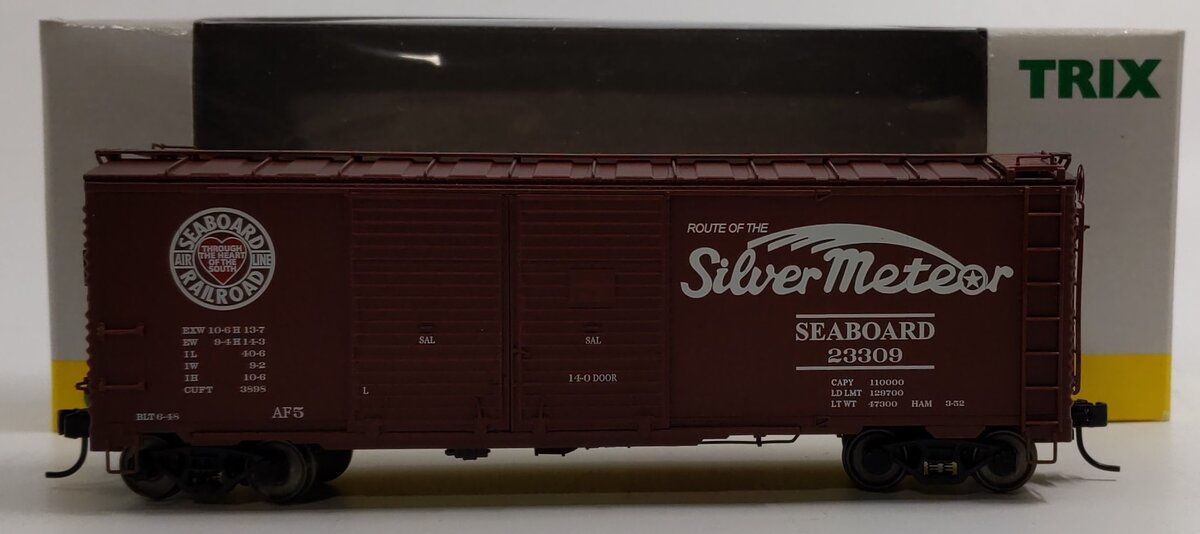 Trix 24902-5 HO Scale Seaboard Double Door 40' Boxcar #23309 LN/Box