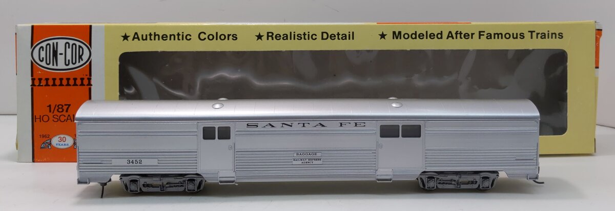 Con-Cor 0001-000742 HO Santa Fe 70' Baggage Car with Corrugated Sides