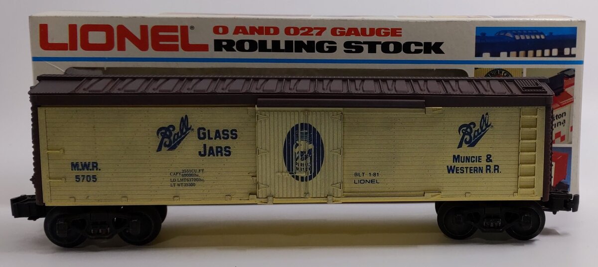 Lionel 6-5705 O Gauge Ball Glass Jars Woodside Reefer LN/Box