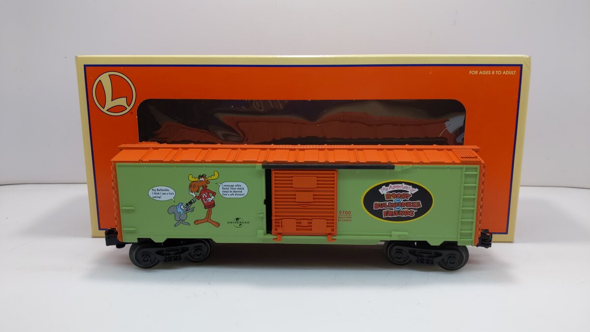Lionel 6-26205 O Gauge Rocky & Bullwinkle Boxcar NIB