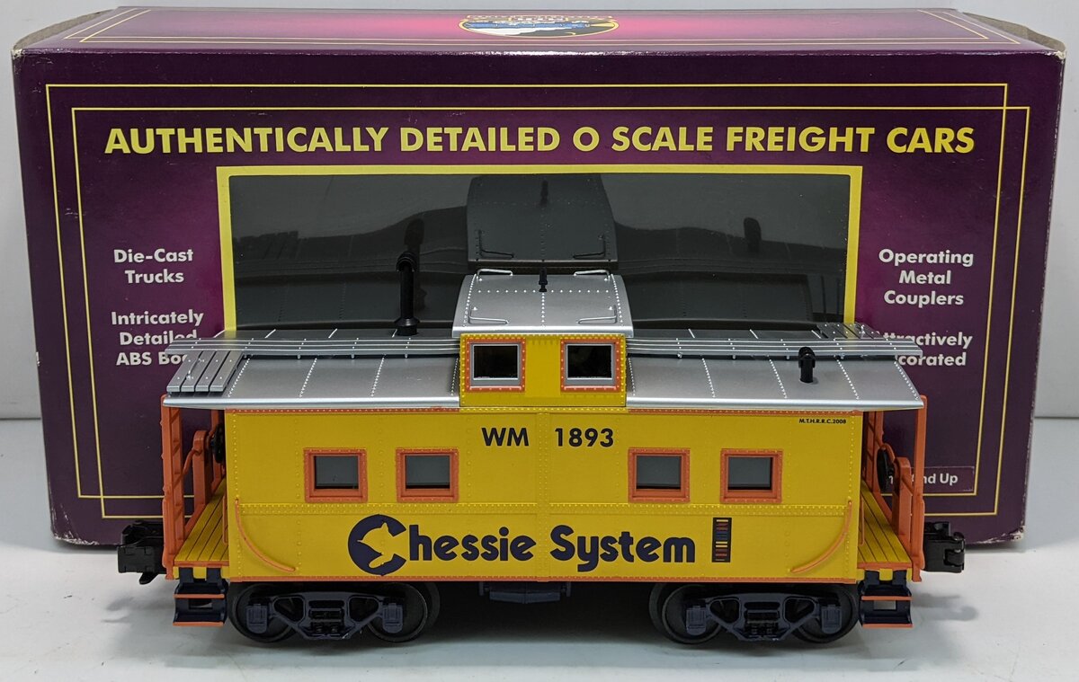 MTH 20-91263 O Gauge WM Chessie MTHRRC-2008 Steel Caboose #1893 NIB