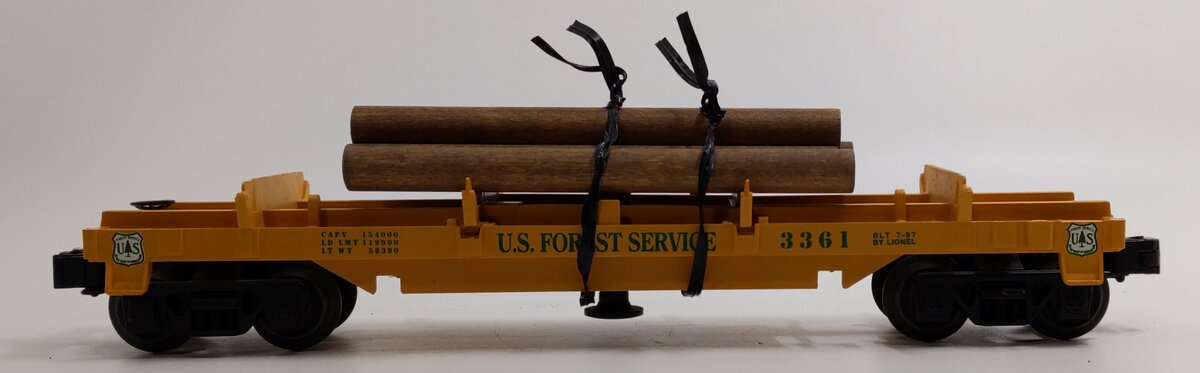 Lionel 6-16748 O Gauge U.S Forest Service Operating Log Dump Car #3361 LN/Box