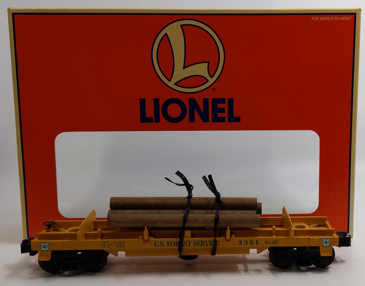 Lionel 6-16748 O Gauge U.S Forest Service Operating Log Dump Car #3361 LN/Box