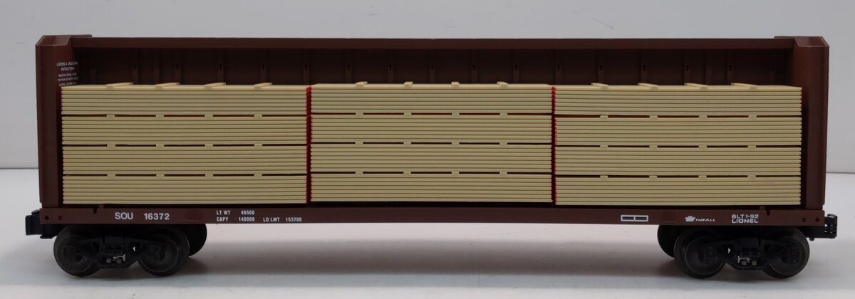 Lionel 6-16372 O Gauge Southern I-Beam Flat Car w/ Wood Load LN/Box