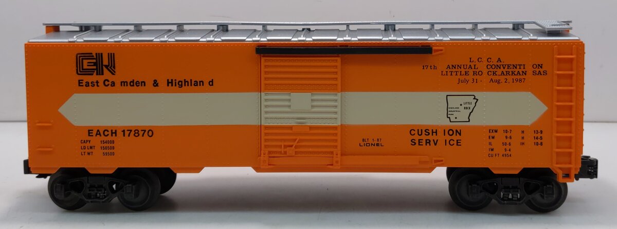 Lionel 6-17870 O Gauge LCCA East Camden & Highland Boxcar