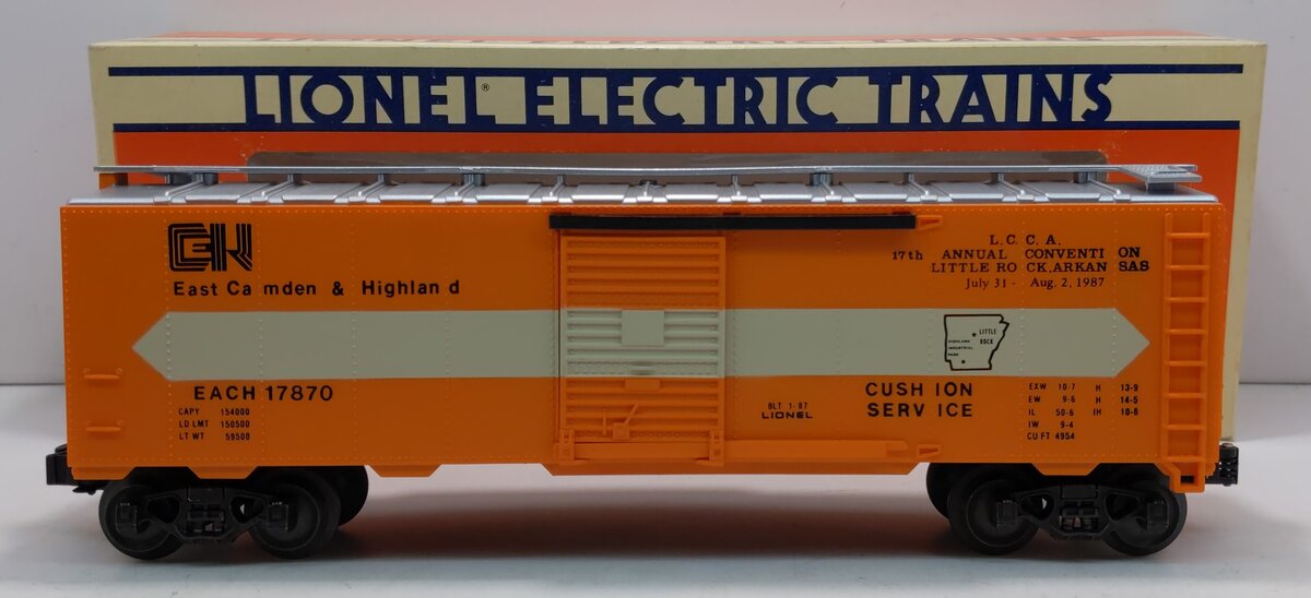 Lionel 6-17870 O Gauge LCCA East Camden & Highland Boxcar