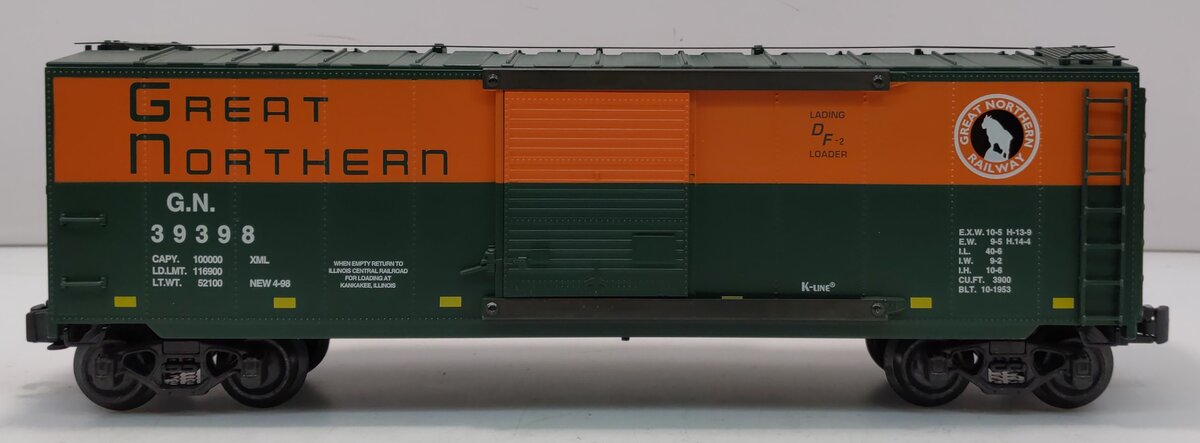 K-Line K761-1591 O Gauge Great Northern Boxcar #39398 NIB