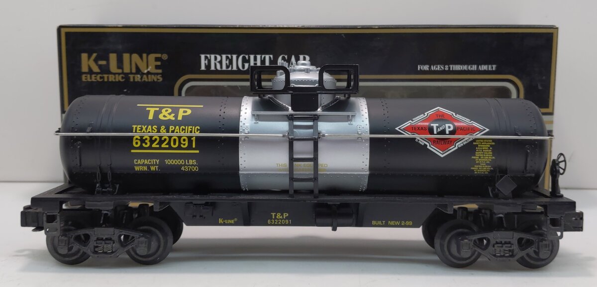 K-Line K632-2091 O Texas & Pacific Classic Single Dome Tank Car LN/Box