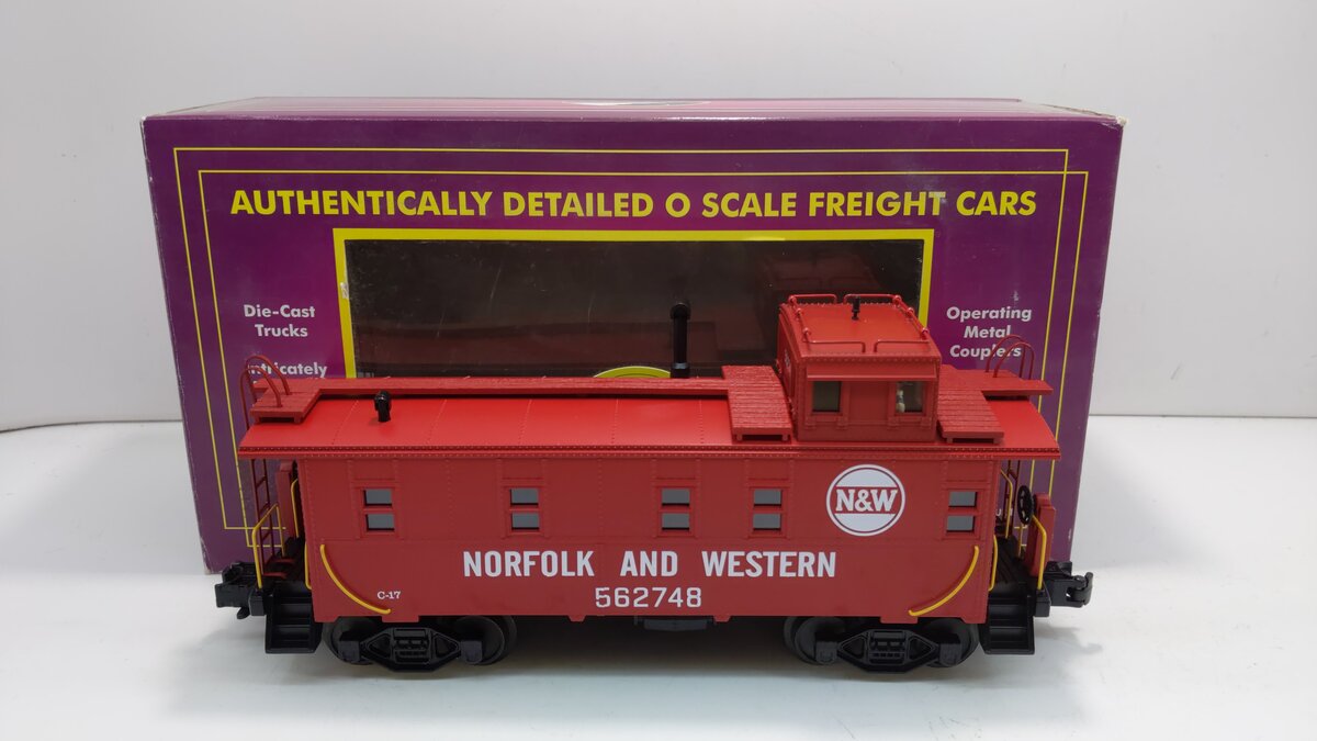 MTH 20-91017 O Gauge Norfolk & Western Steel Caboose #562748 NIB
