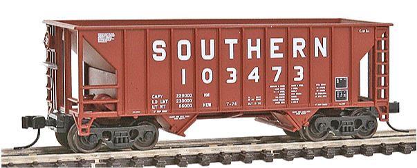 Walthers 932-50113 N Scale Southern Greenville 100T 2 Bay Hopper #103473 NIB
