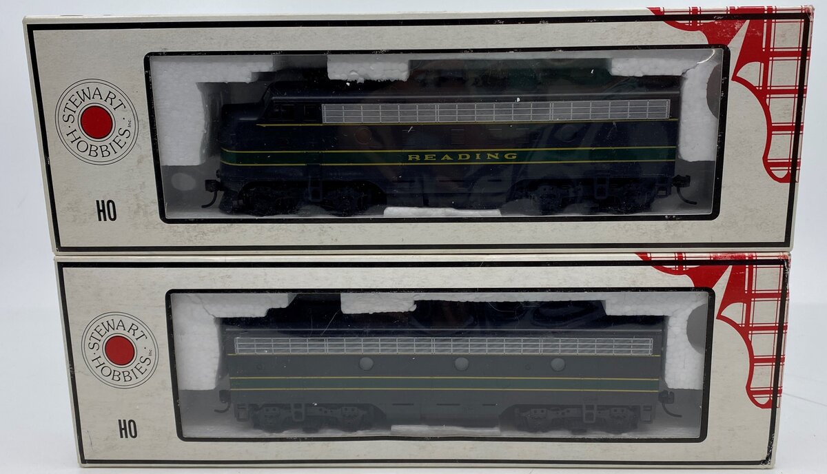 Stewart 5617 HO Reading EMD F7 Phase I Early AB Powered Diesel Locomotive Set LN/Box