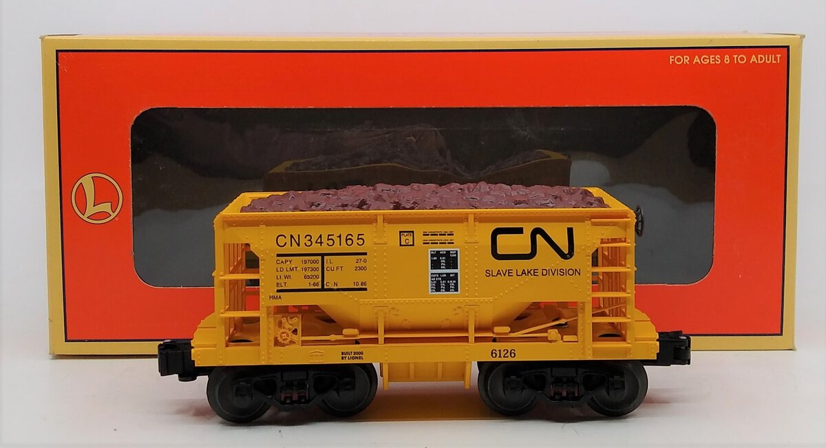Lionel 6-17801 O Gauge Canadian National Ore Car #345165 w/ Ore Load LN/Box