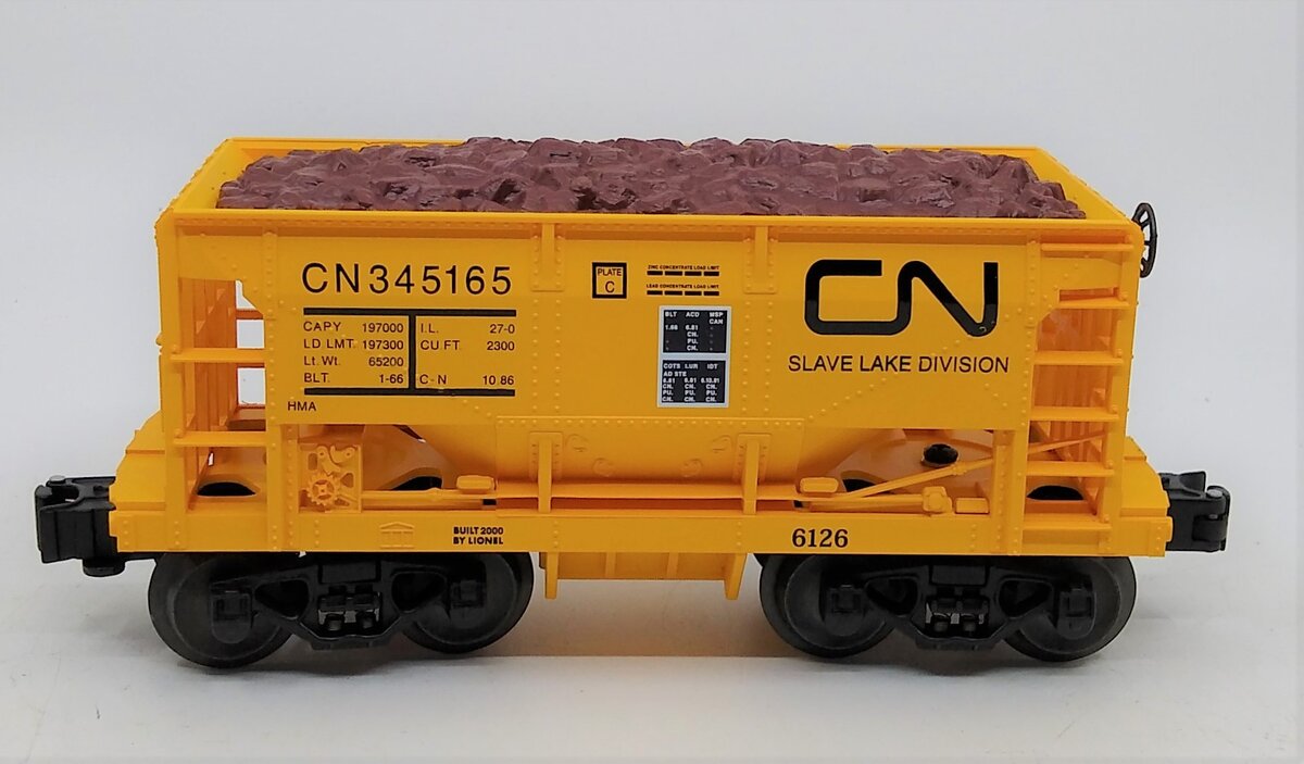 Lionel 6-17801 O Gauge Canadian National Ore Car #345165 w/ Ore Load LN/Box