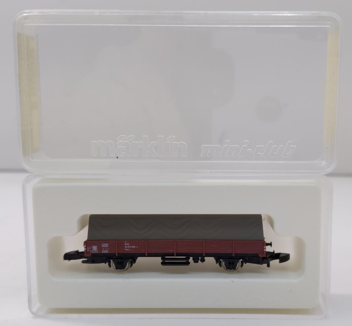 Marklin 8665 Z Scale Mini Club DB Low-Side Gondola w/Tarp Covered Load