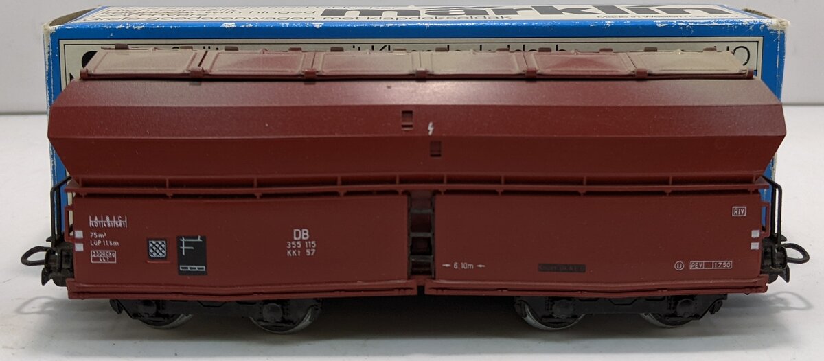 Marklin 4626 HO Scale DB High-Capacity Freight w/ Weathered Hinged Roof Covers