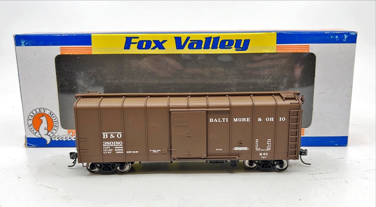 Fox Valley Models 30301 HO Scale Baltimore & Ohio Wagontop Boxcar #380180 LN/Box