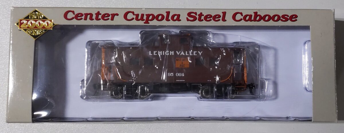 Proto 2000 31263 HO Scale Lehigh Valley Center Cupola Steel Caboose #95064 LN/Box