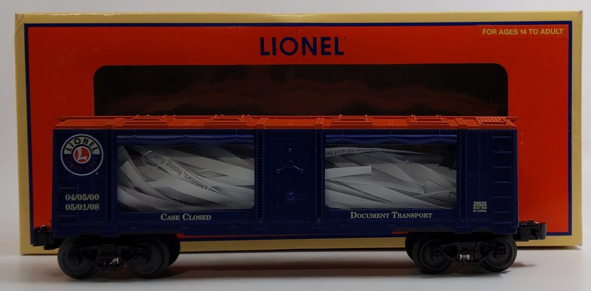 Lionel 6-29626 O Gauge "Case Closed" Mint Car #29626 EX/Box