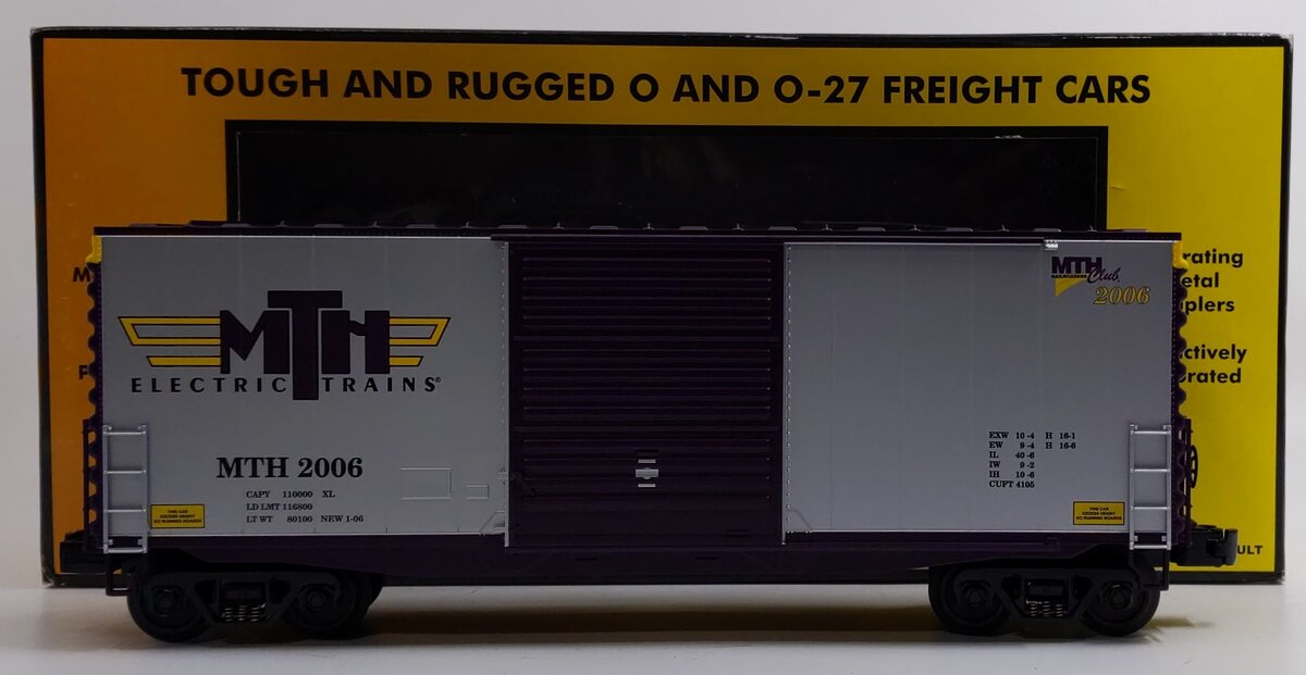 MTH 30-74347 O Gauge MTHRRC-2006 40' High Cube Box Car #2006 (Hi-Rail Wheels) NIB