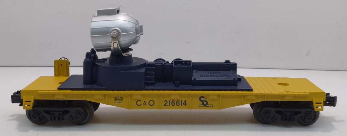 Lionel 6-36778 O Chesapeake & Ohio Searchlight Car #216614 LN/Box