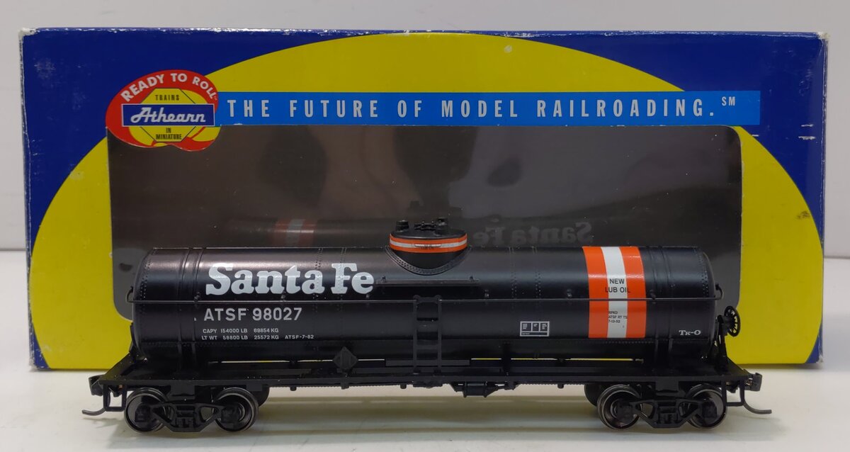 Athearn 7301 HO Scale Santa Fe Single Dome Tank Car #98027 LN/Box