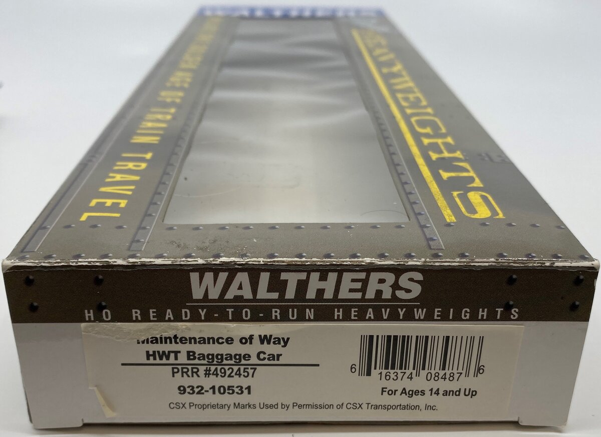 Walthers 932-10531 HO PRR Maintenance of Way HWT Baggage Car #492457