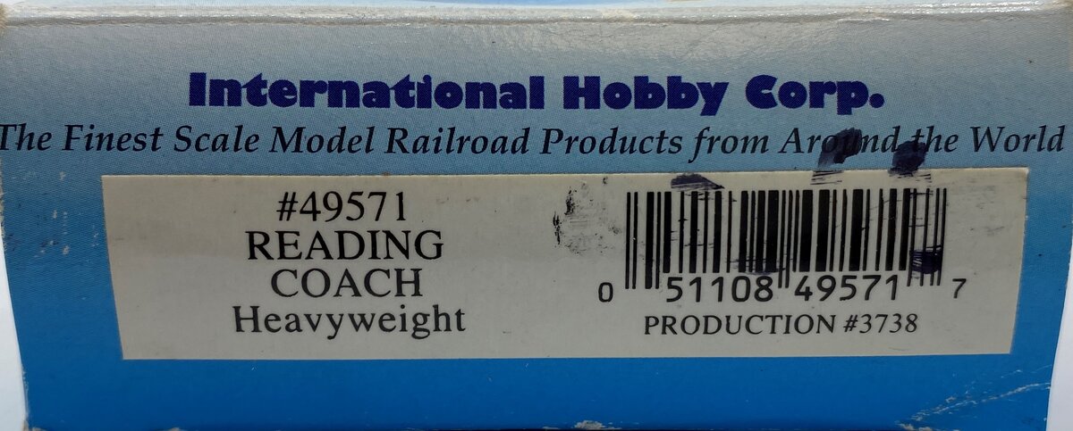 IHC 49571 HO Reading Heavyweight Coach #1526 EX/Box