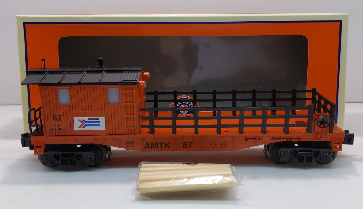 Lionel 6-82095 O Amtrak Tie Work Car #67 LN/Box