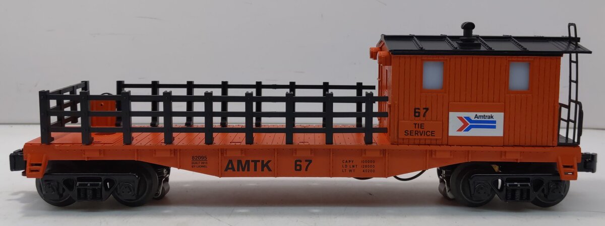 Lionel 6-82095 O Amtrak Tie Work Car #67 LN/Box