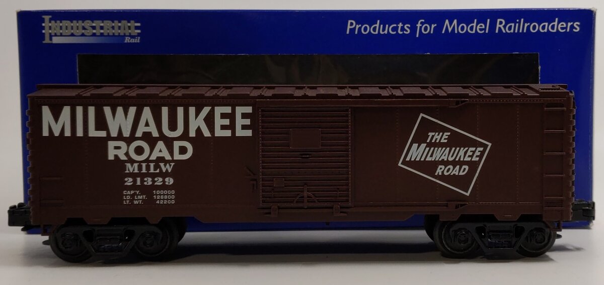 Industrial Rail 1004 O Gauge Milwaukee Road Box Car #21329 LN/Box