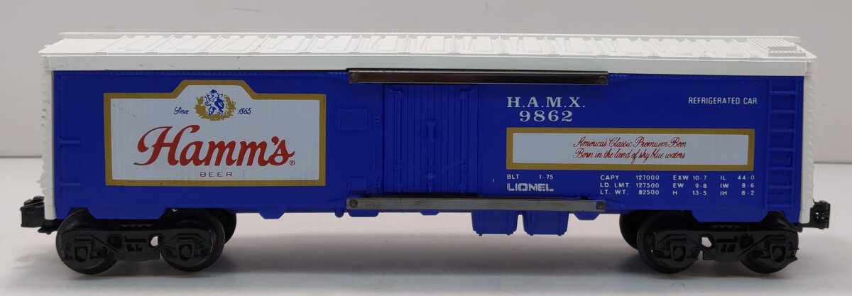 Lionel 6-9862 O Gauge Hamm's Beer Billboard Reefer Car LN/Box