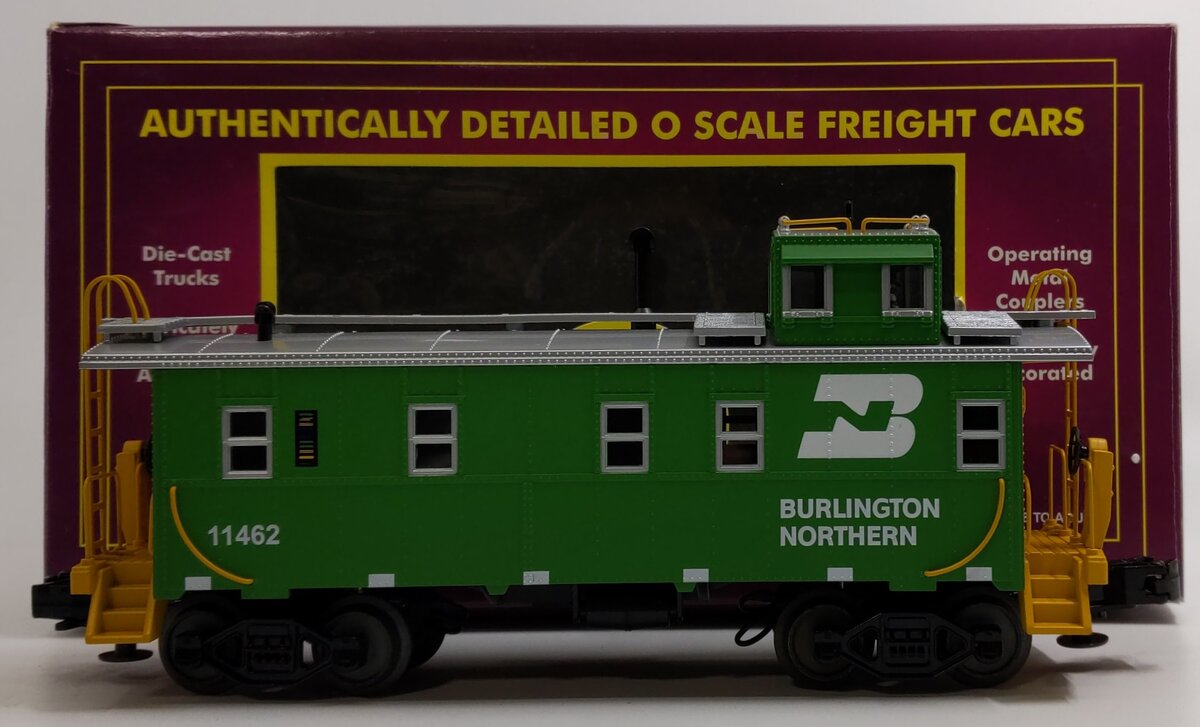 MTH 20-91026 O Gauge Burlington Northern Steel Caboose #11462 LN/Box