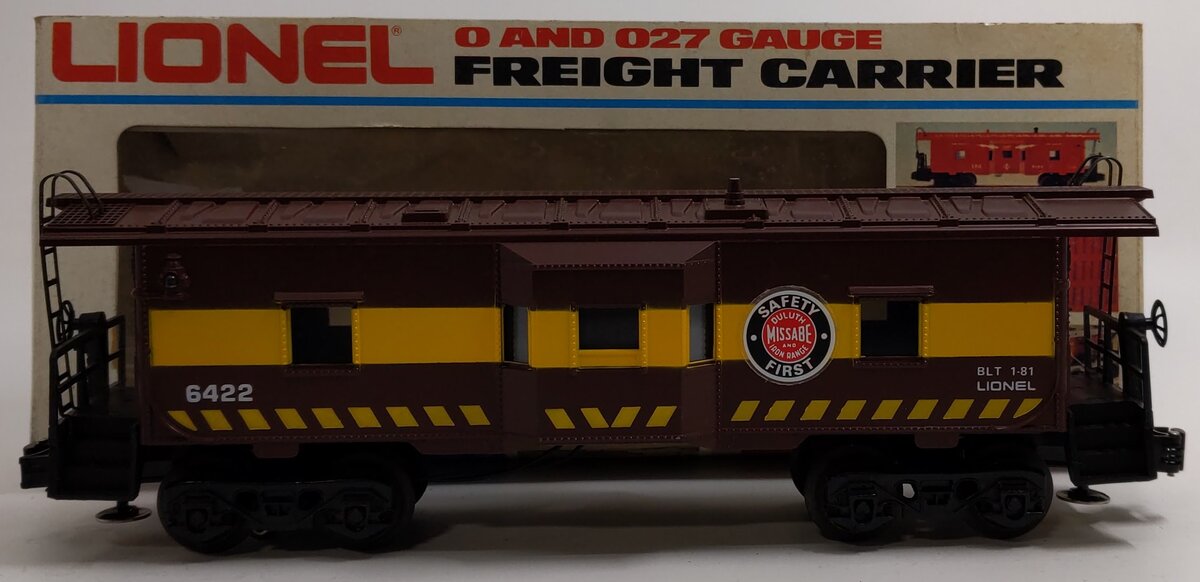 Lionel 6-6422 O Gauge Duluth Missabe Illuminated Bay Window Caboose LN/Box