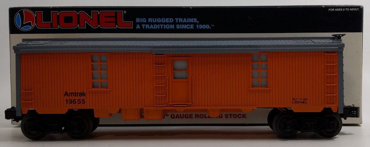 Lionel 6-19655 O Gauge Amtrak Tool Car with Lighted Interior LN/Box