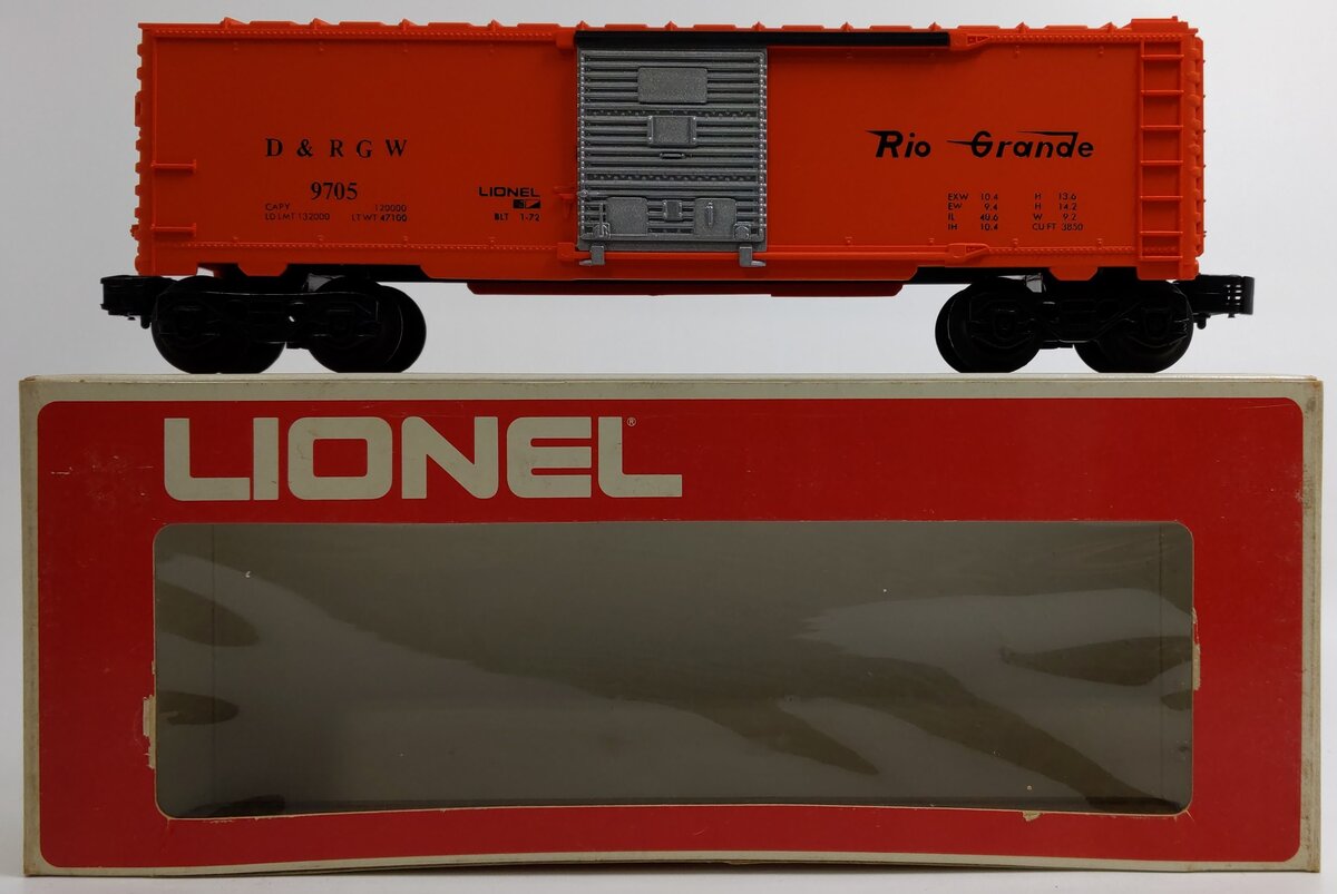 Lionel 6-9705 O Gauge Denver & Rio Grande Western Box Car LN/Box