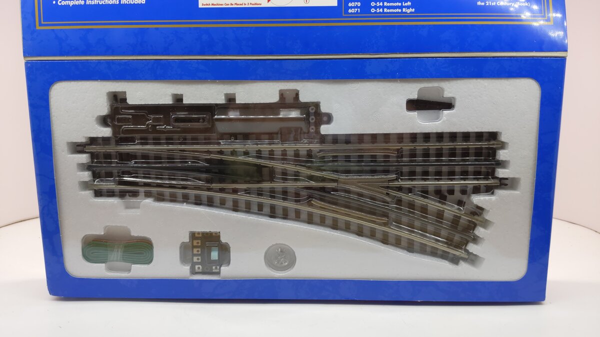 Atlas 6073 O Gauge Nickel Silver O-72 Right Hand Remote Switch Turnout NIB
